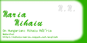 maria mihaiu business card